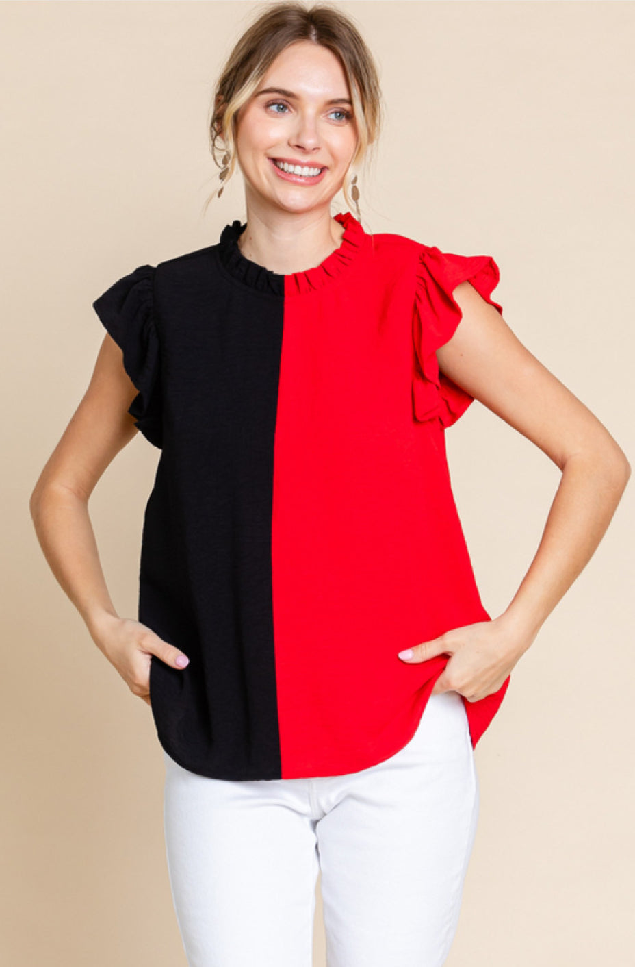 G40273 Game Day Colorblock Top