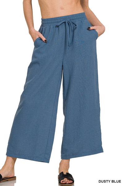 QP-7164D4 Woven Cropped Pants