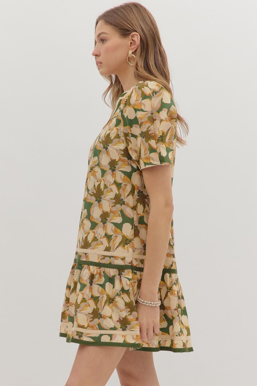 D27928 Floral Print Mini Dress