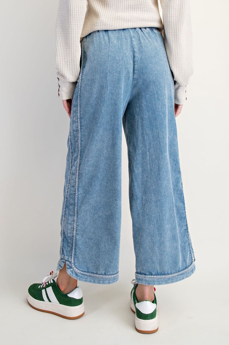 EB56754 Mineral Washed Denim Pants
