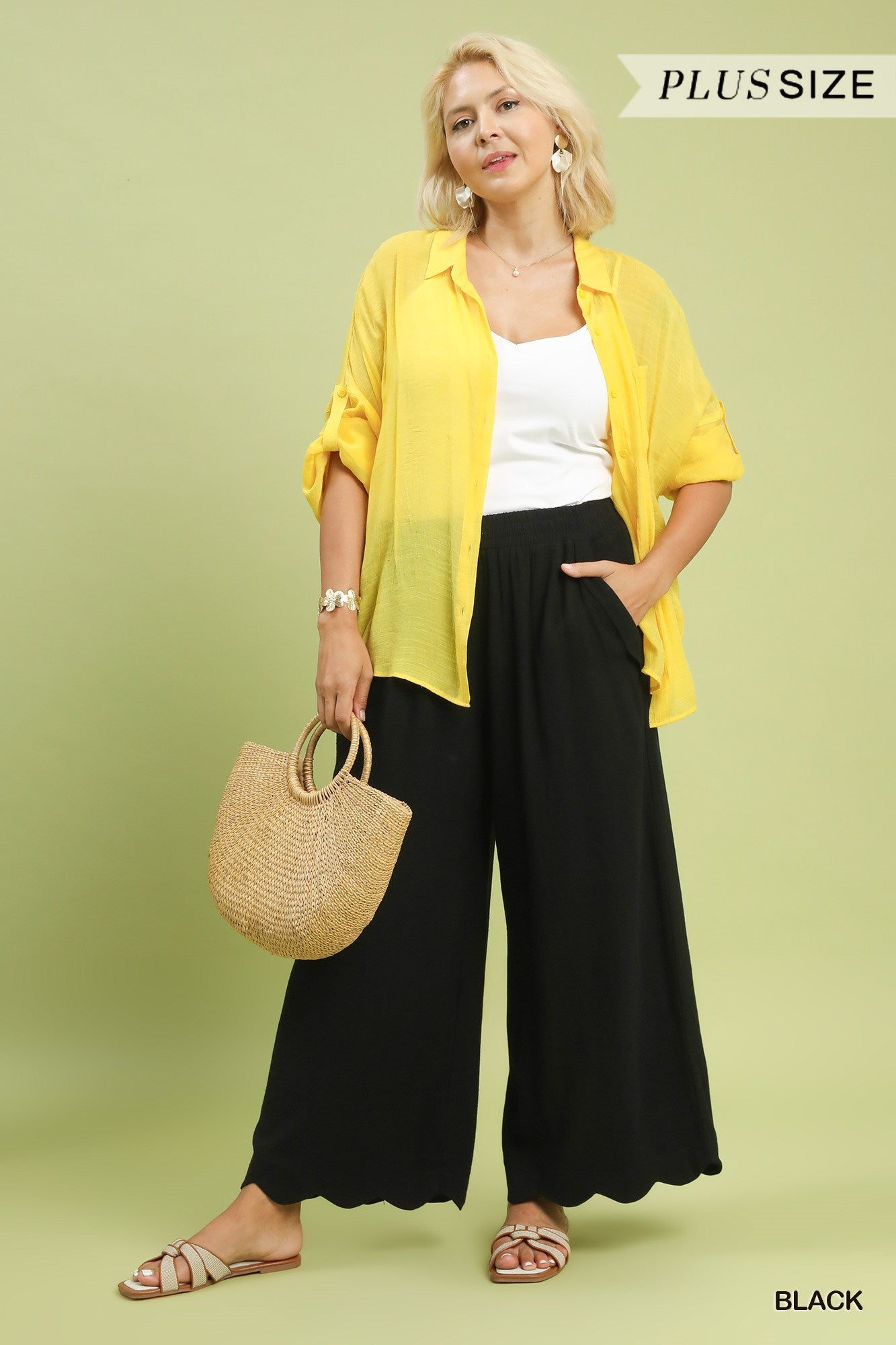 WC5671-P Curvy Linen Pants