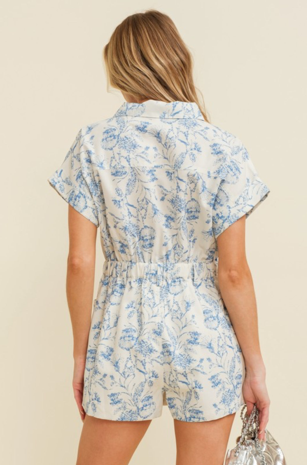 CR11780 Floral Button Up Romper