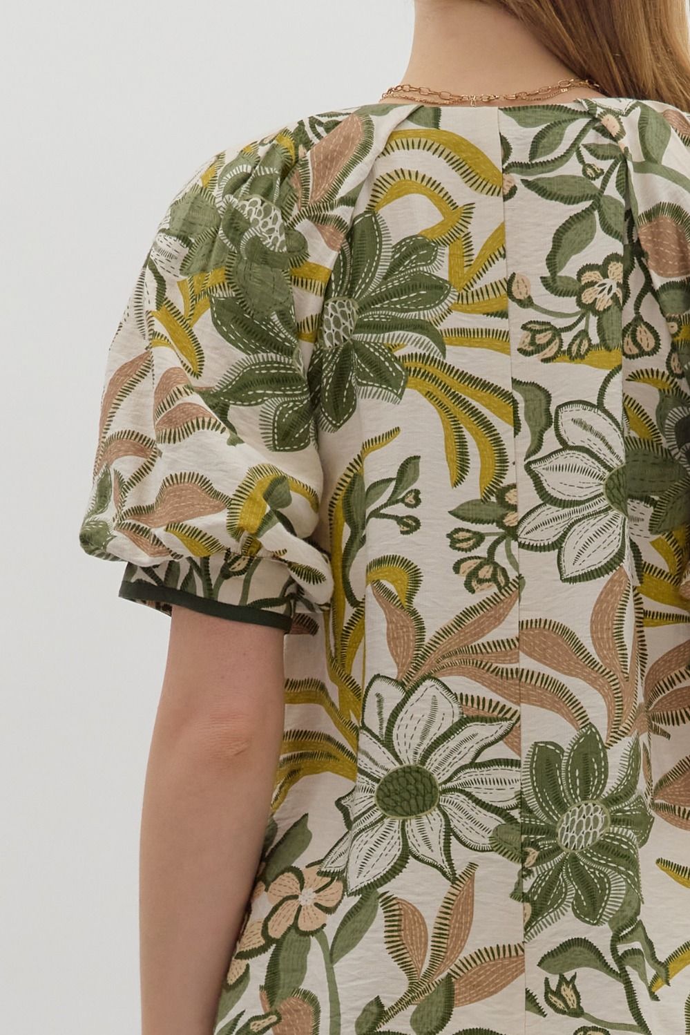 T27414 Botanical Print Top