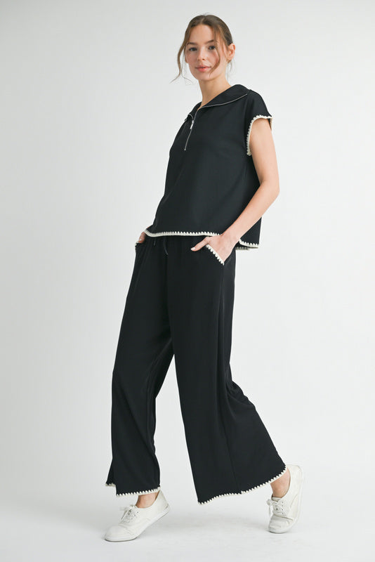 H12170-SET Textured Loungewear Set