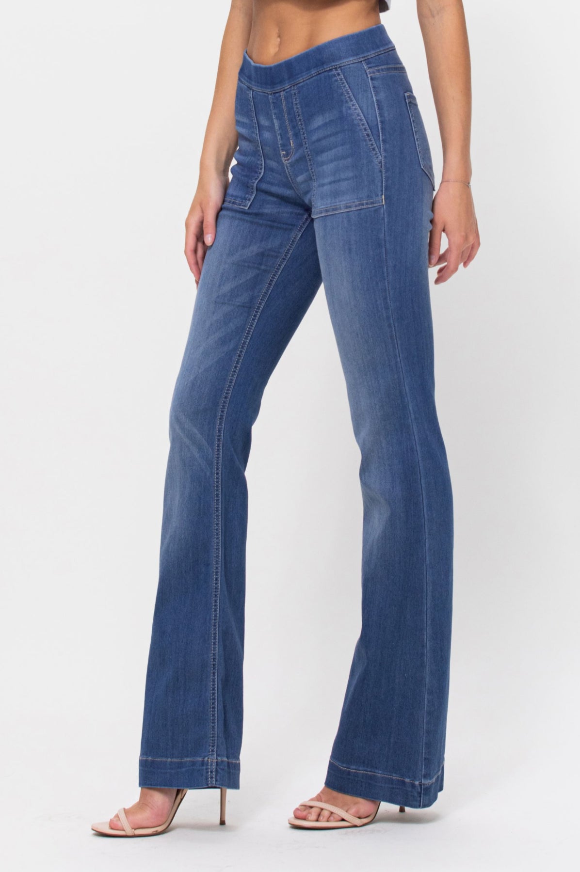 AB36651M Mid Rise Flare Jeggings