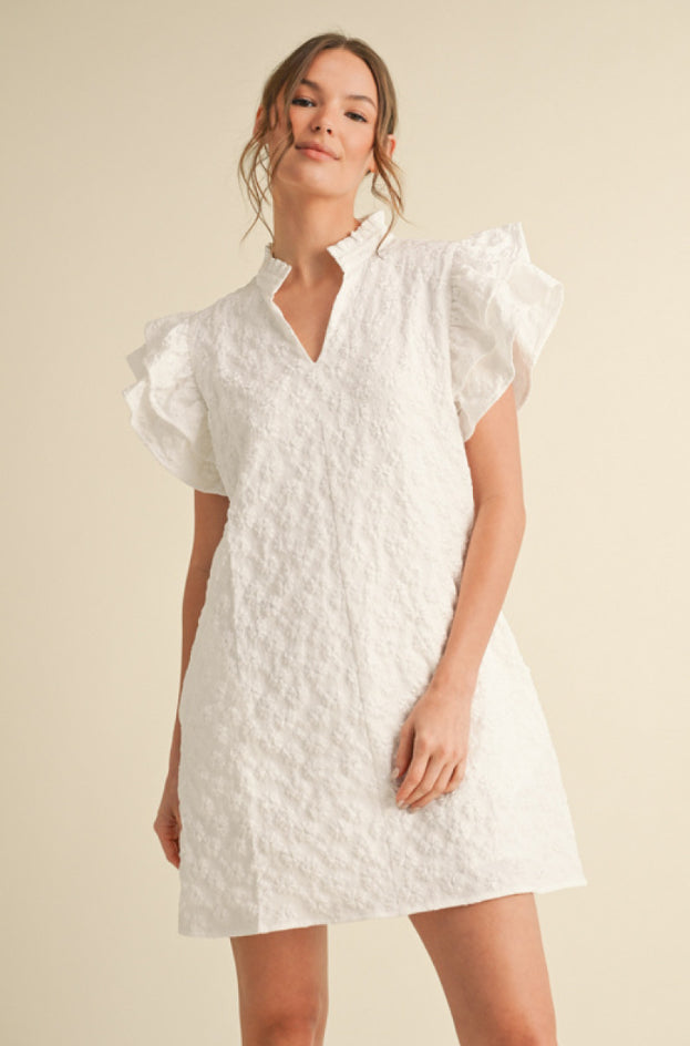 G13075 Floral Embroidered Dress