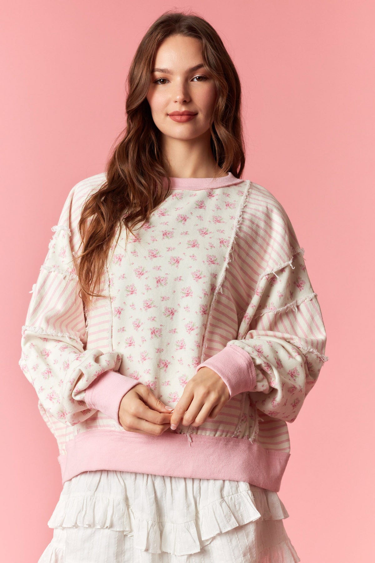 IKT200775-01 Shabby Chic Oversized Sweatshirt