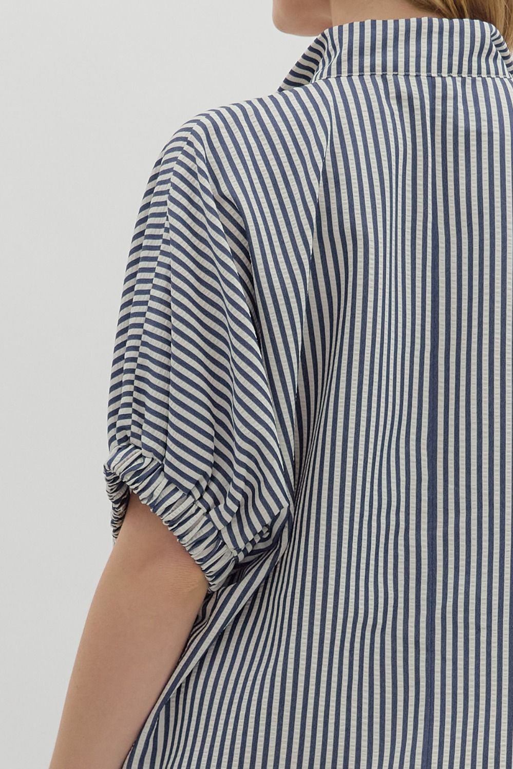 T25970 Stripe Pattern Dolman Top