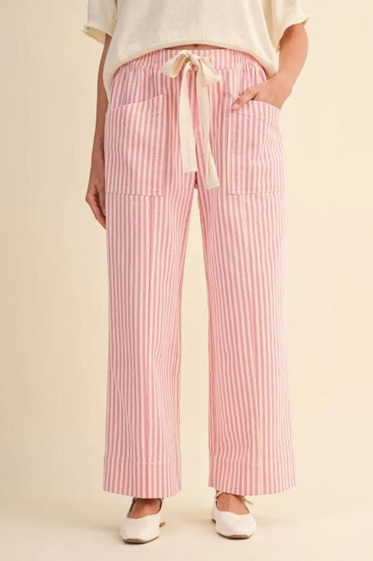 MP5090 Striped Wide Leg Pants