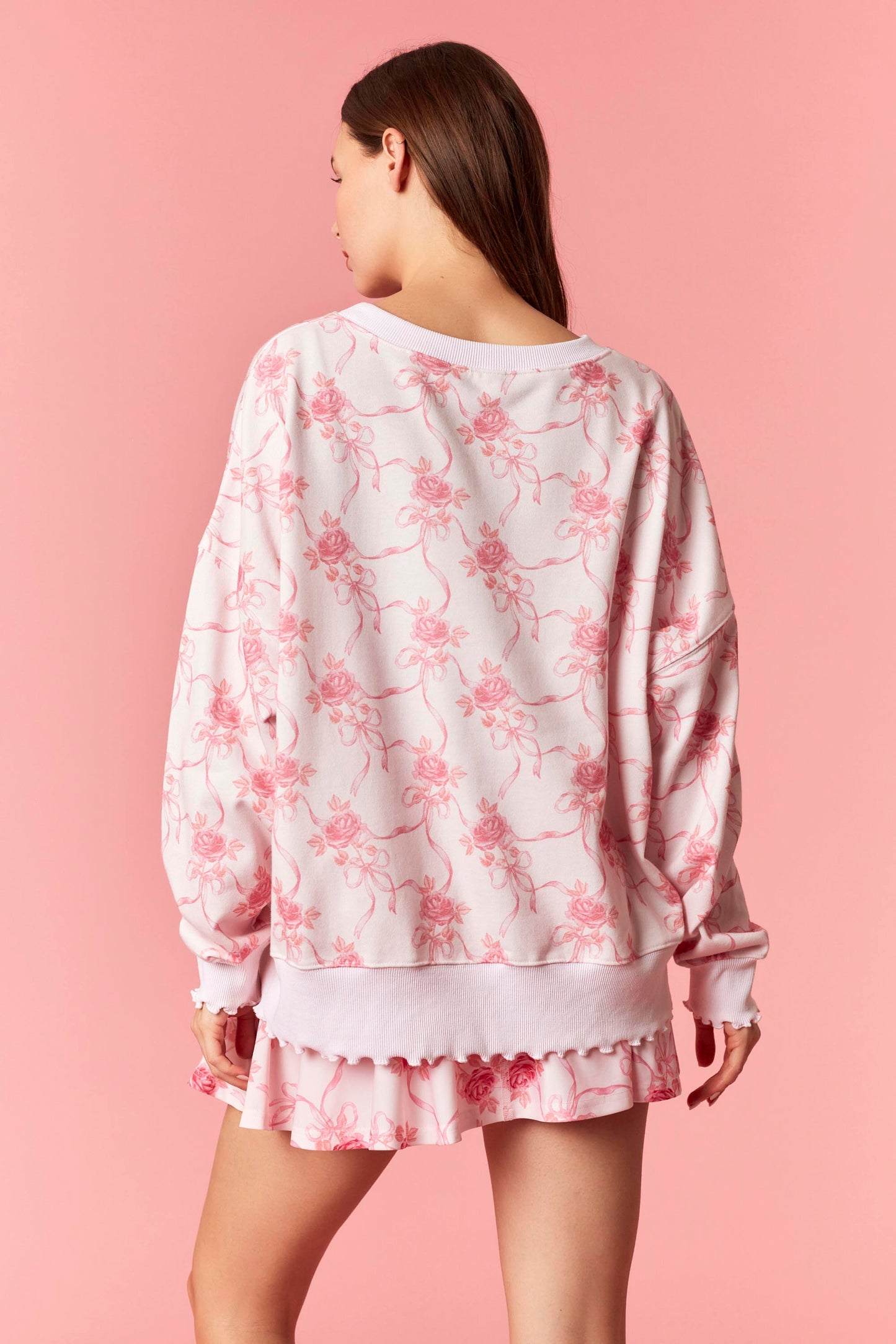 IKT39049-18 Bows and Roses Sweatshirt