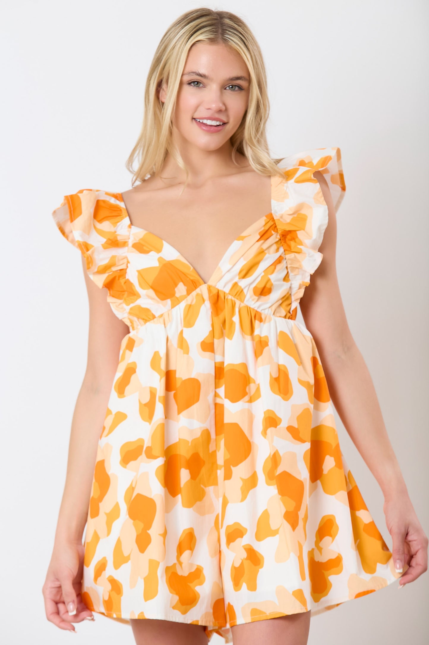 IR38980-03 Poplin Floral Printed Romper