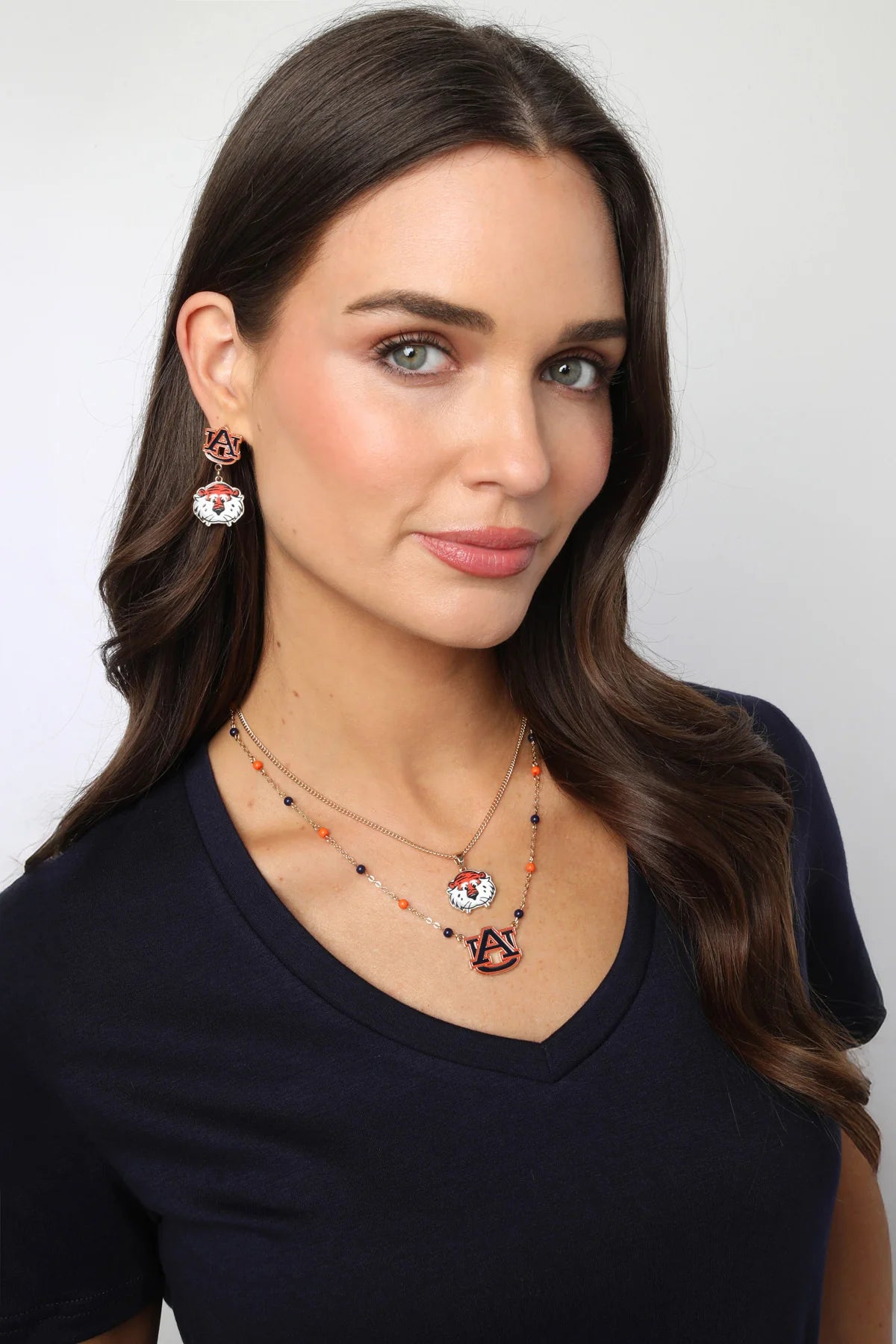 Auburn Tigers Logo Layering Necklace