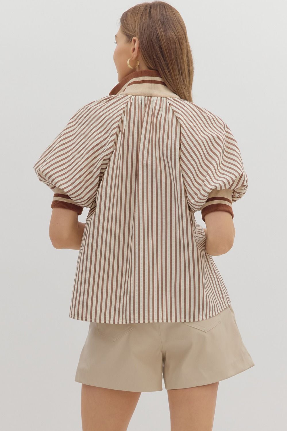 T28130 Stripe Pattern Top