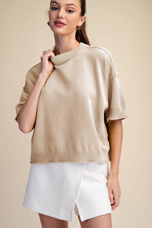 SW8221 Elbow Length Sweater Top