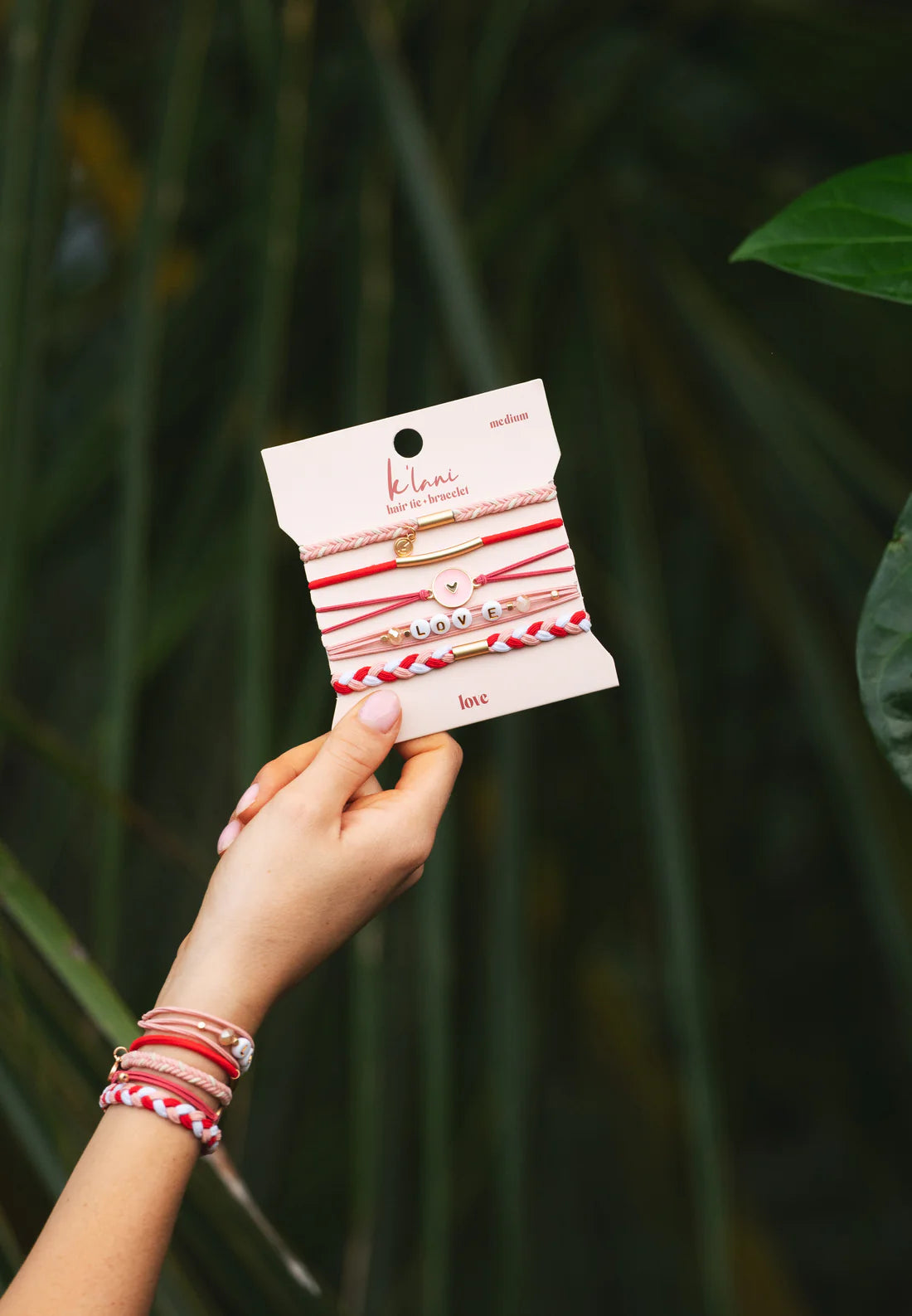 Love Hair Tie + Bracelet Set