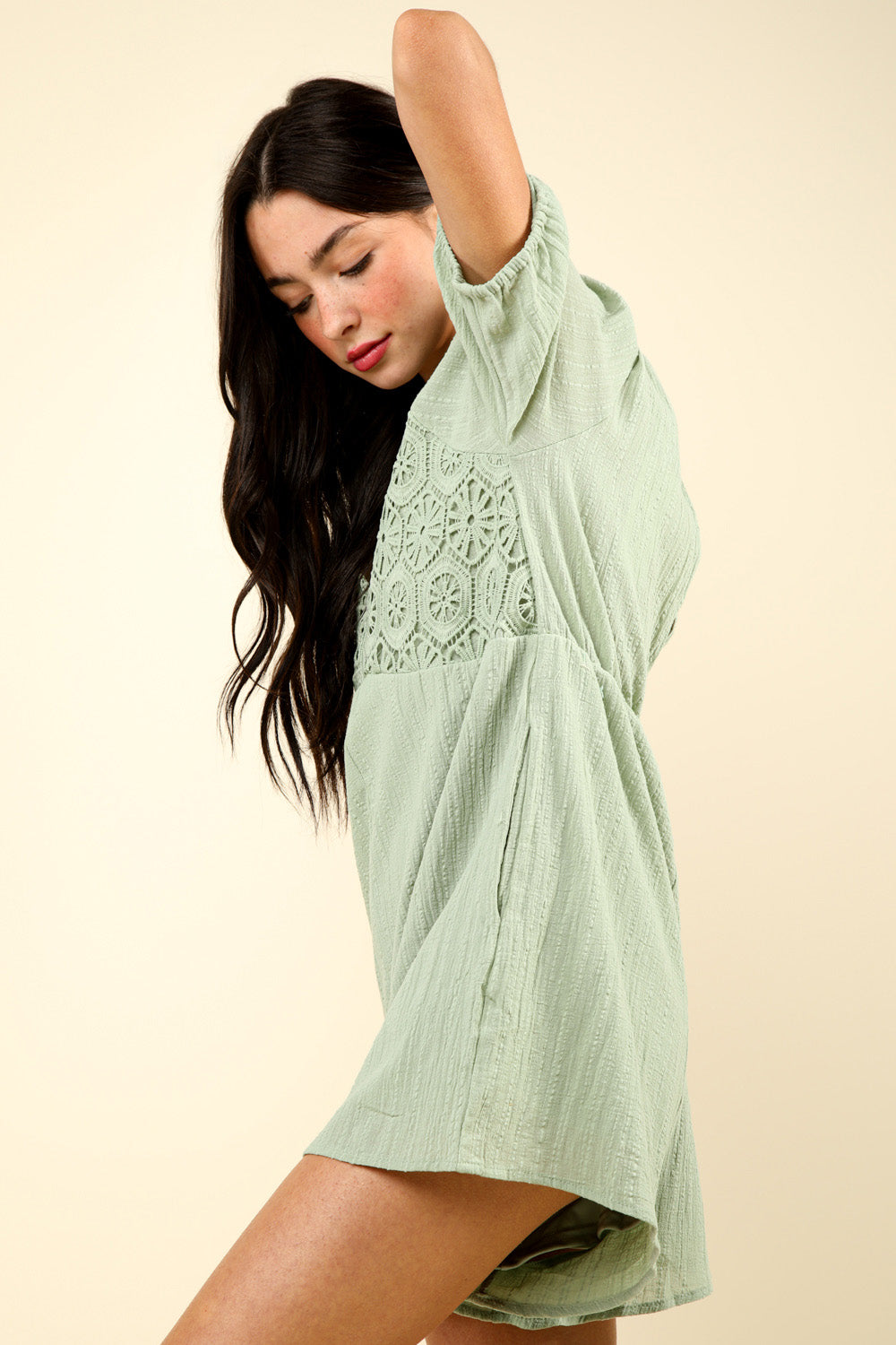 NP70387 Lace Detail Romper