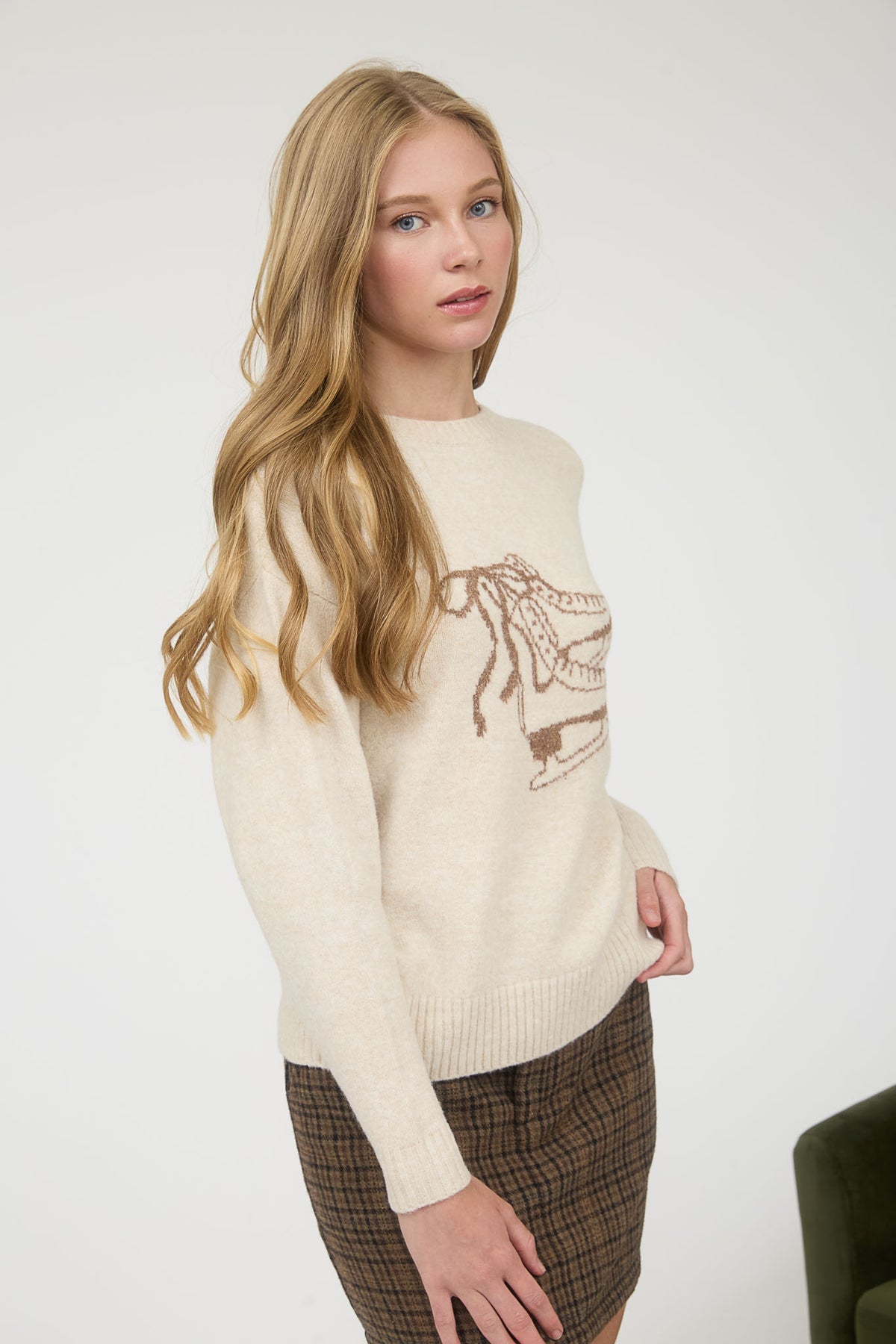 TW1994 Ice Skate Jacquard Sweater