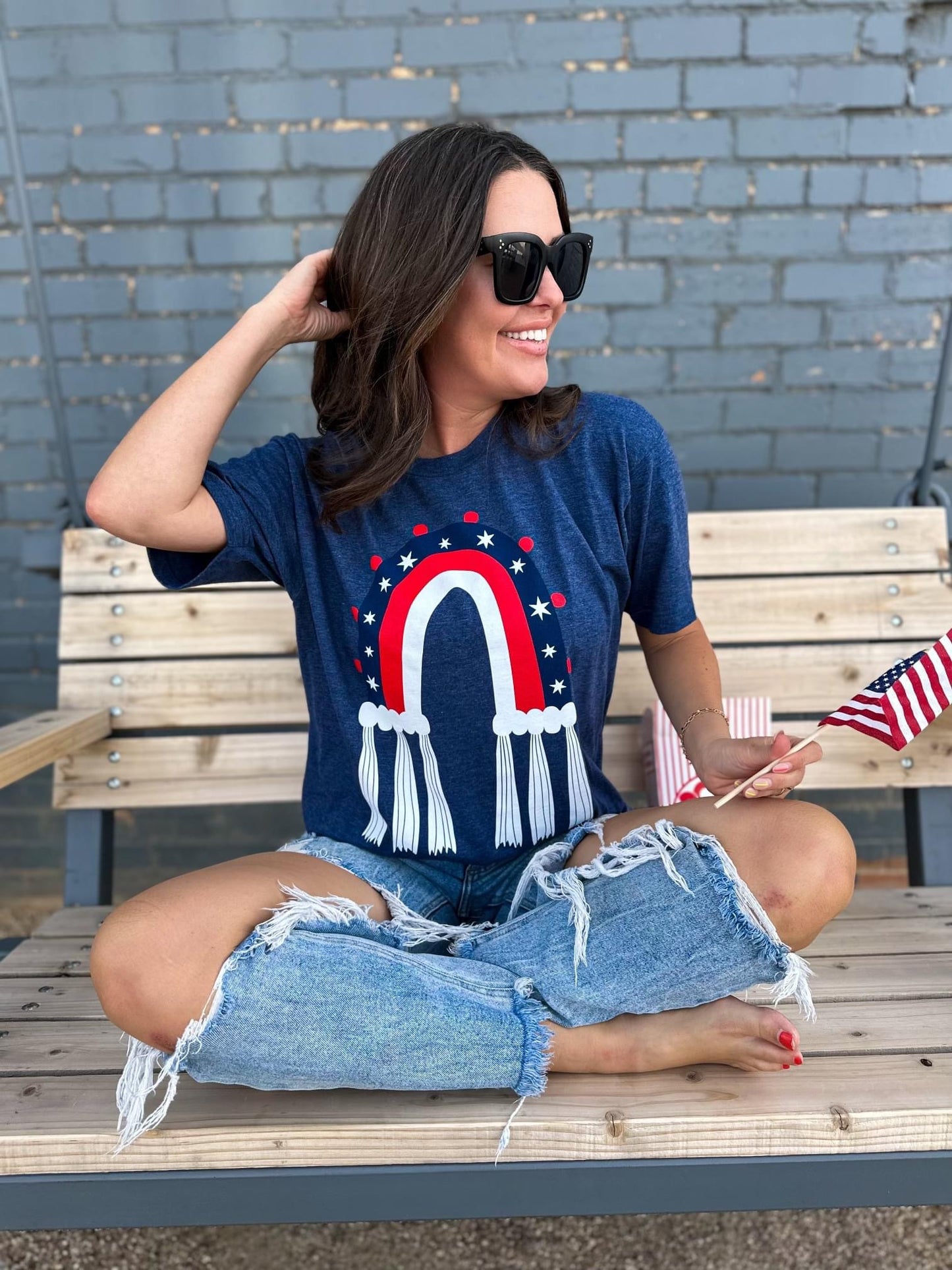 Rainbow USA T-shirt
