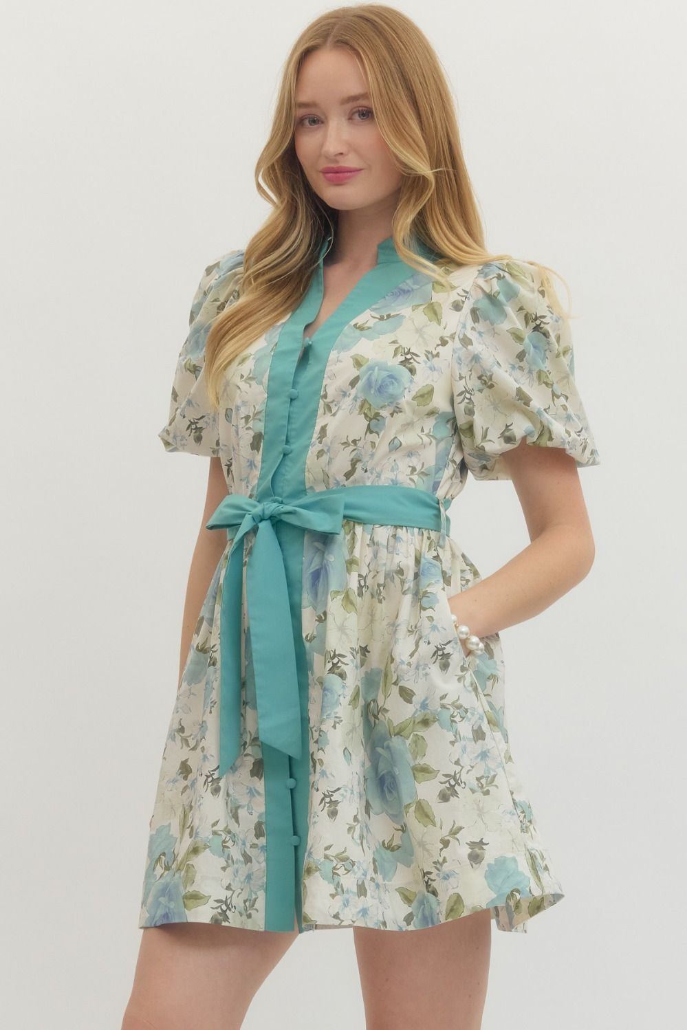 D29349 Floral Mini Dress