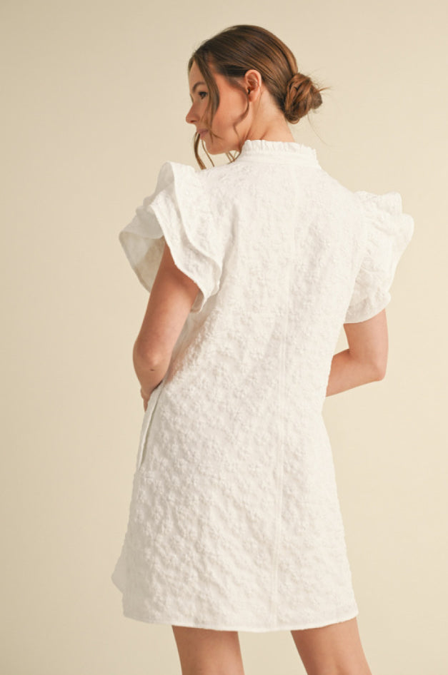 G13075 Floral Embroidered Dress