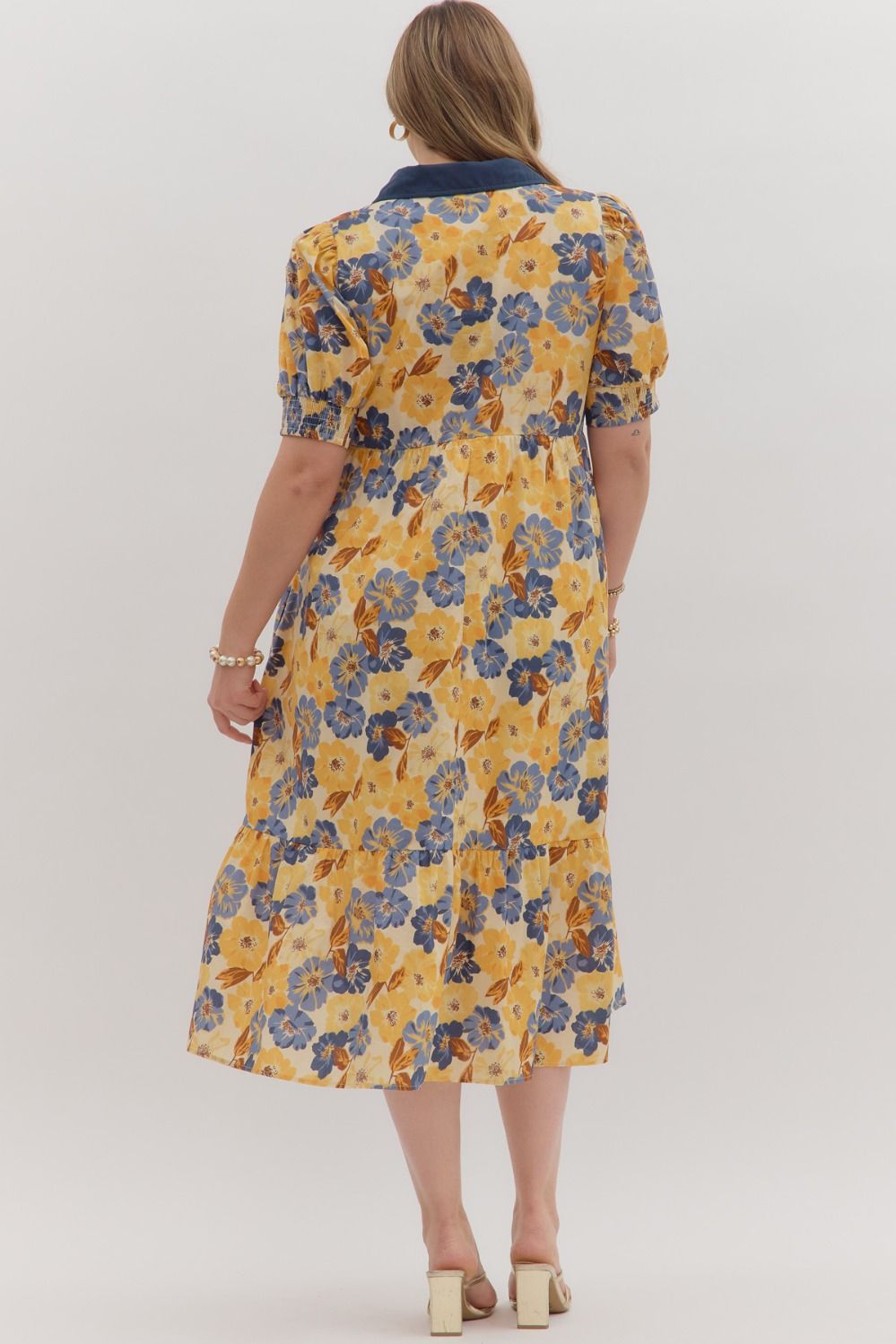 D27476P Curvy Floral Print Dress