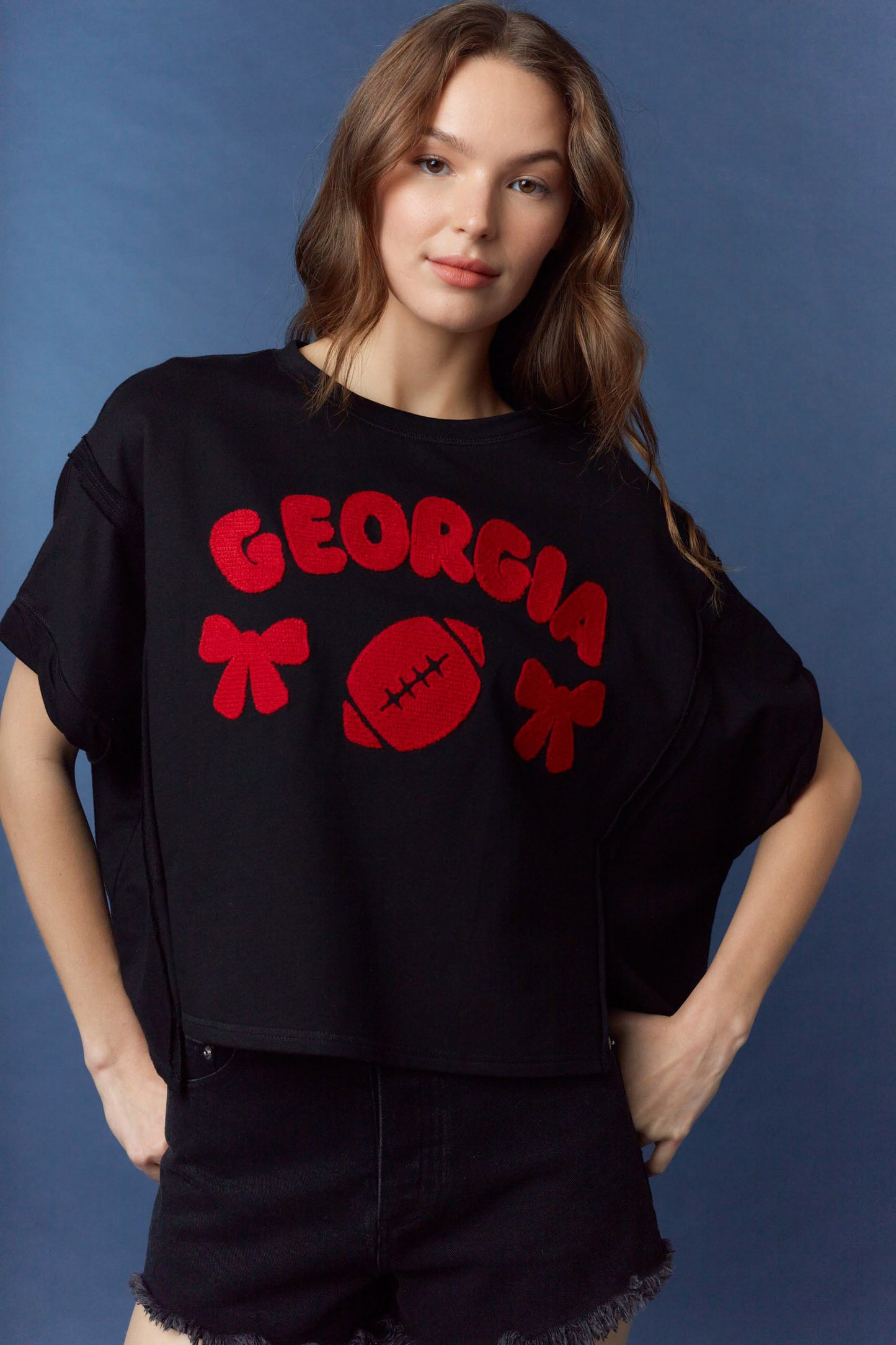 IKT300005-02 Georgia Oversized Cropped Tee