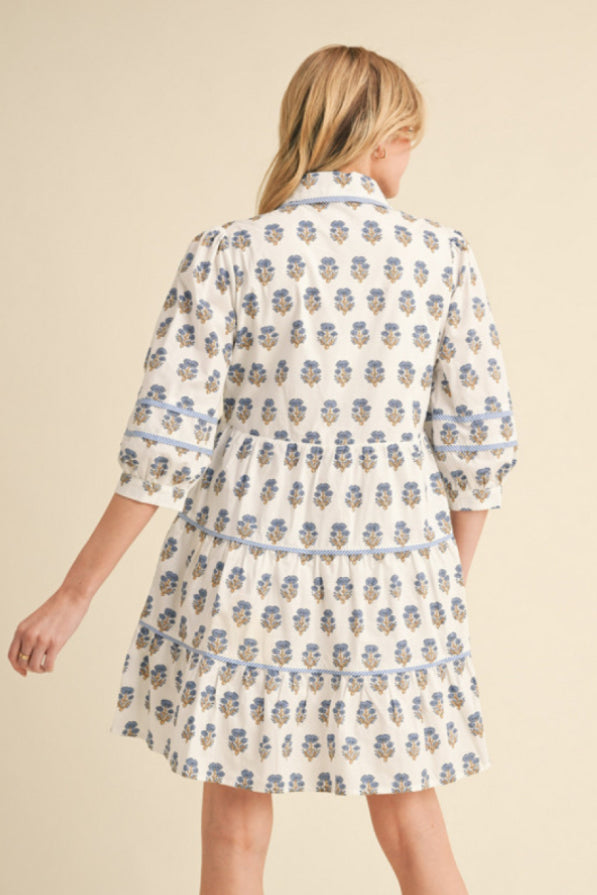 H12171 Floral Print Dress