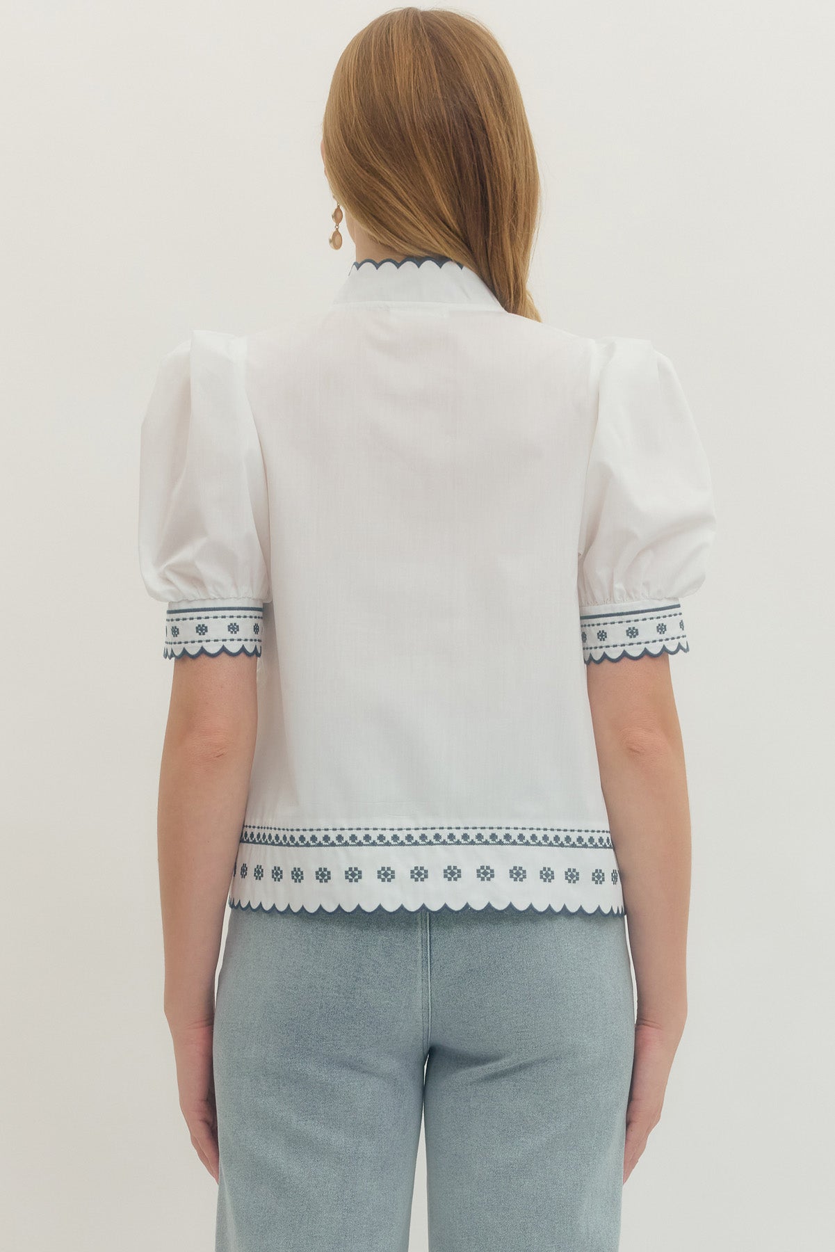 T30001 Embroidered Top