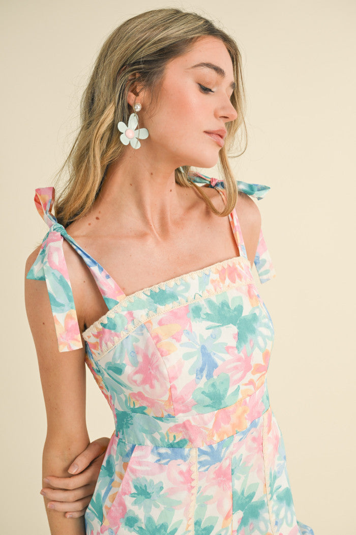 MP3331 Scallop Stitch Trimmed Romper
