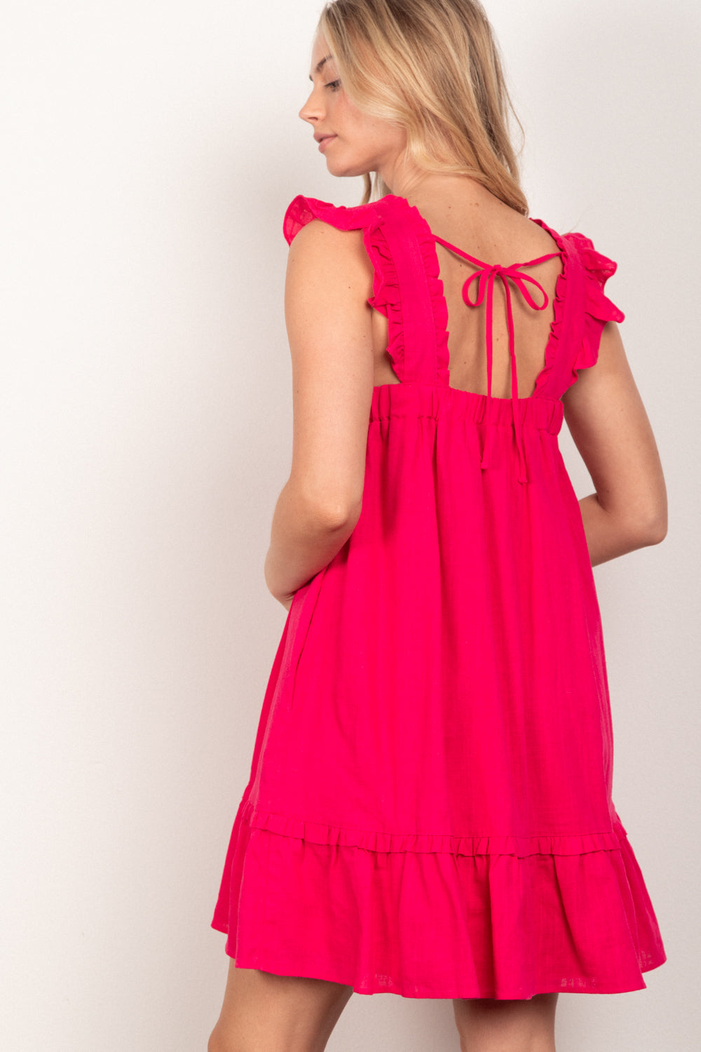 ND31184 Linen Mini Dress
