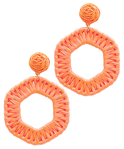 EP48593 Wrapped Raffia Earrings
