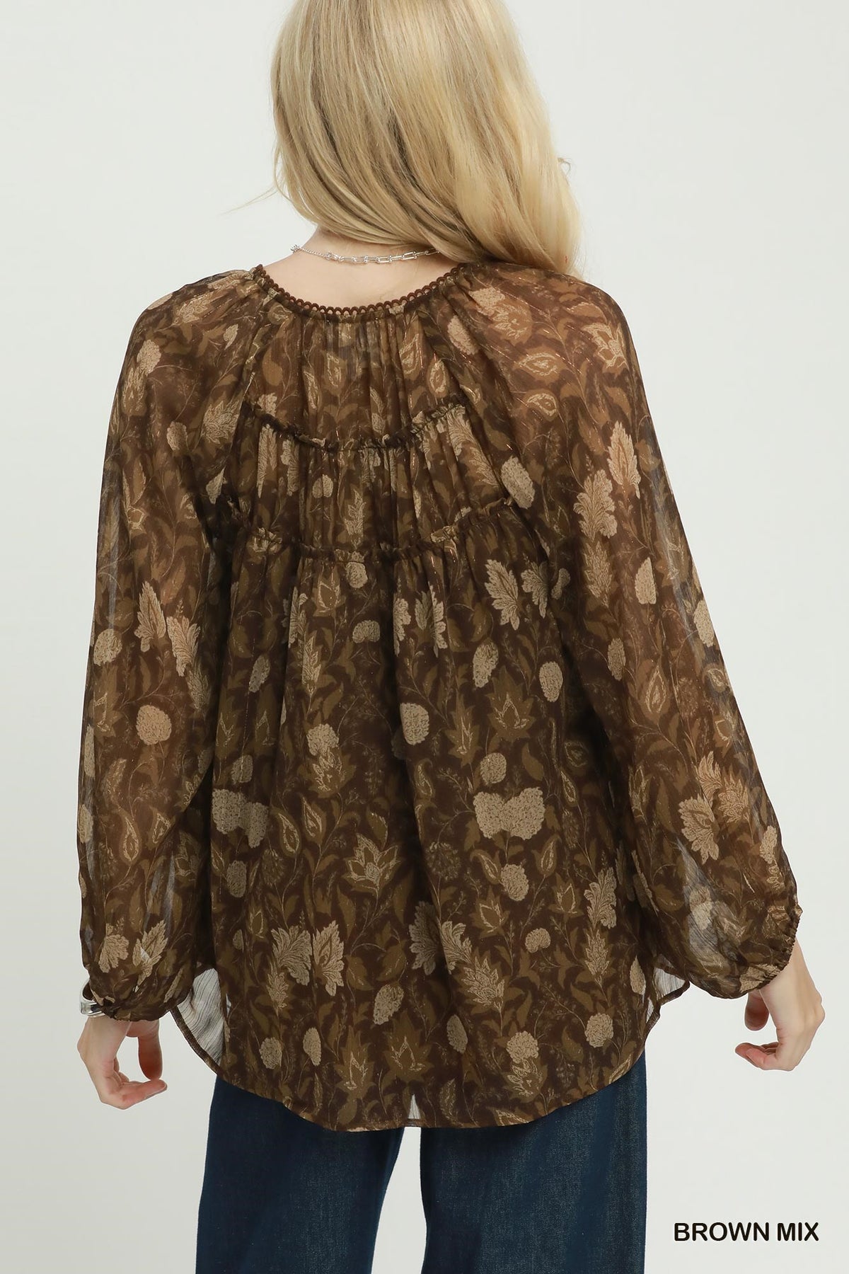 WD1175 Curvy Floral Print Top