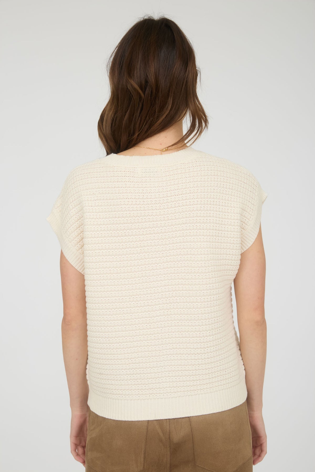 TW2030 Button Down Short Sleeve Cardigan Vest