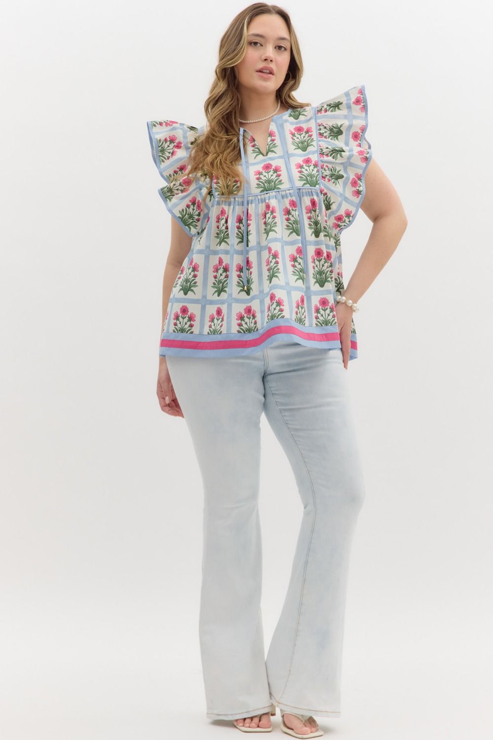 T27247 Floral Print Top