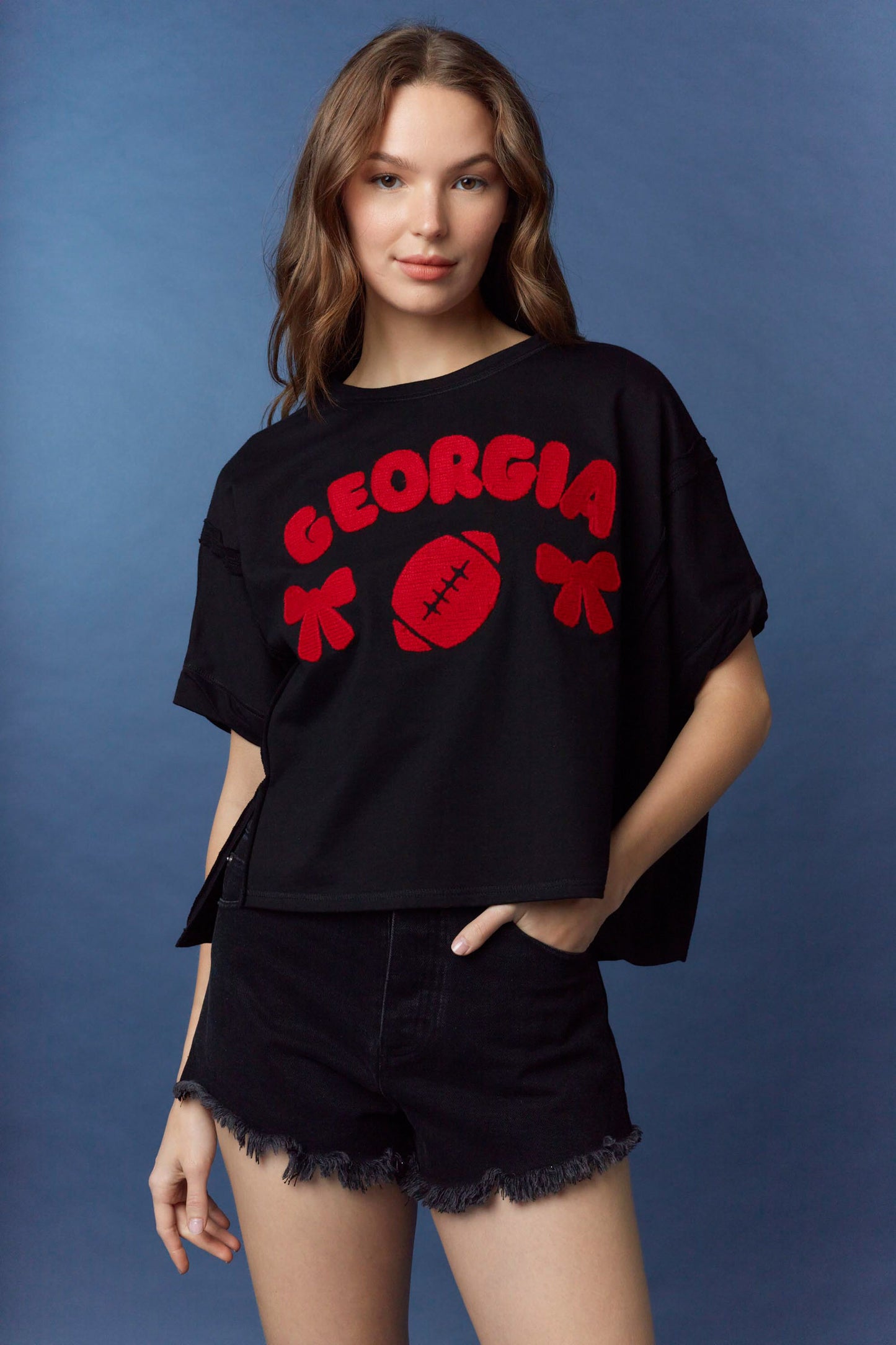 IKT300005-02 Georgia Oversized Cropped Tee