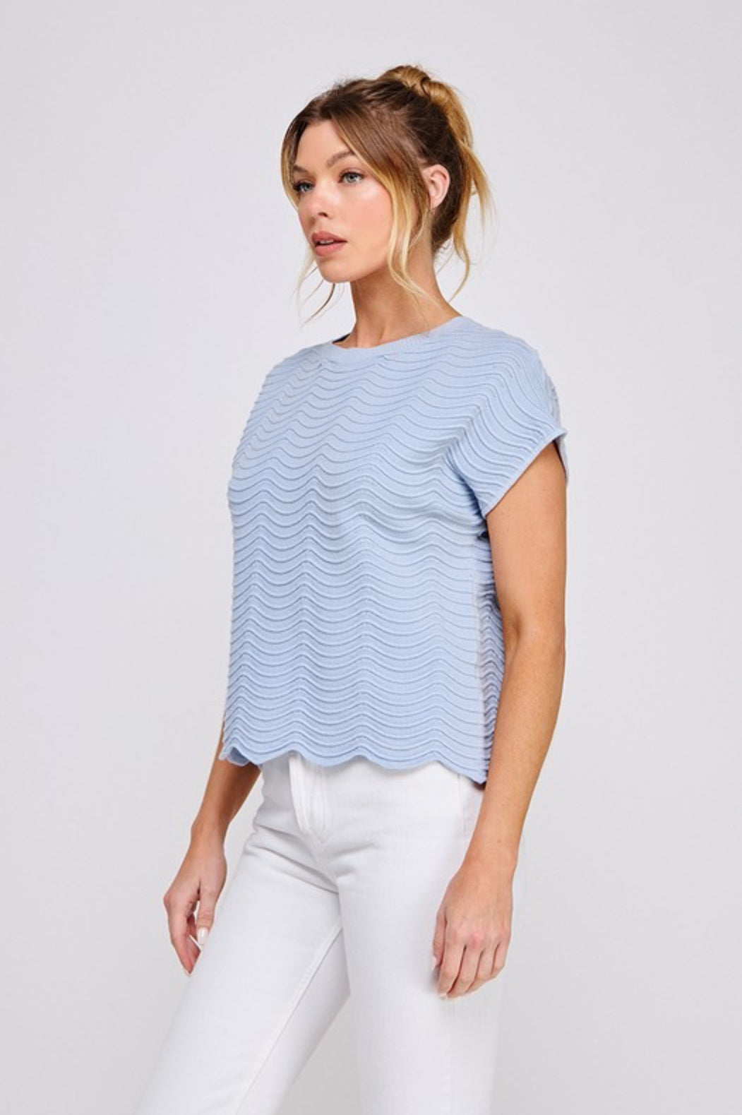 ATS9188 Fine Gauge Scallop Pattern Top