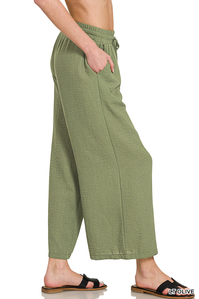 QP-7164D4 Woven Cropped Pants