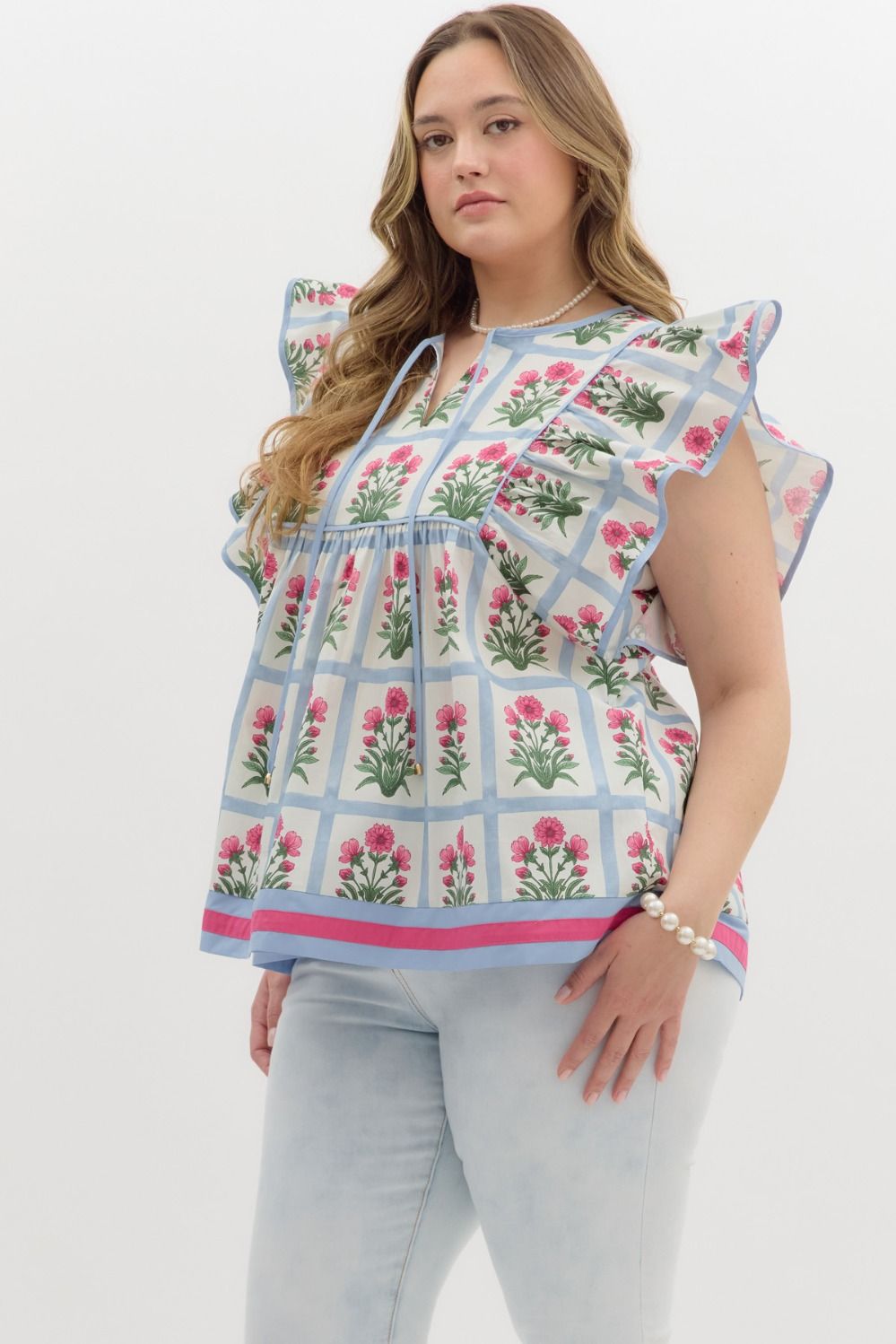 T27247 Floral Print Top