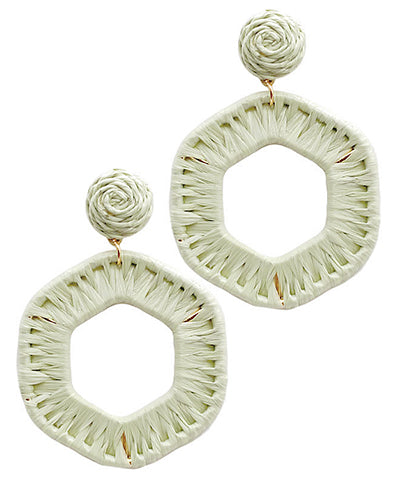 EP48593 Wrapped Raffia Earrings