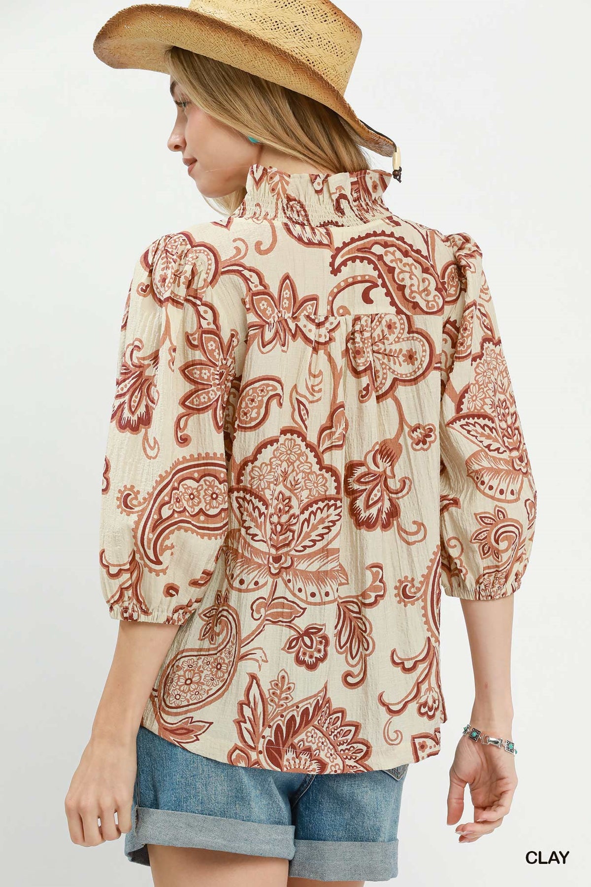 D1093 Abstract Print Top