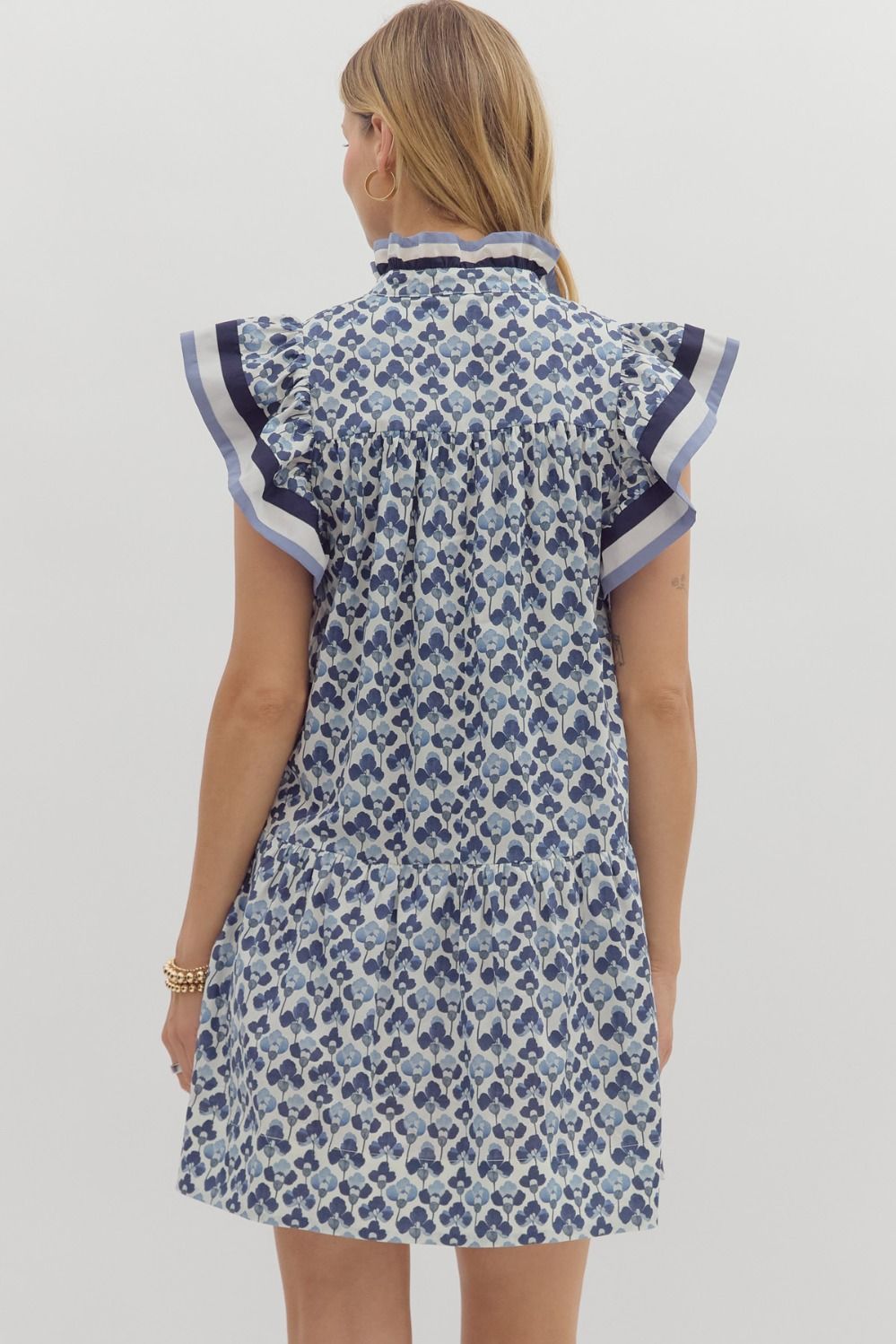 D27401 Abstract Print Dress