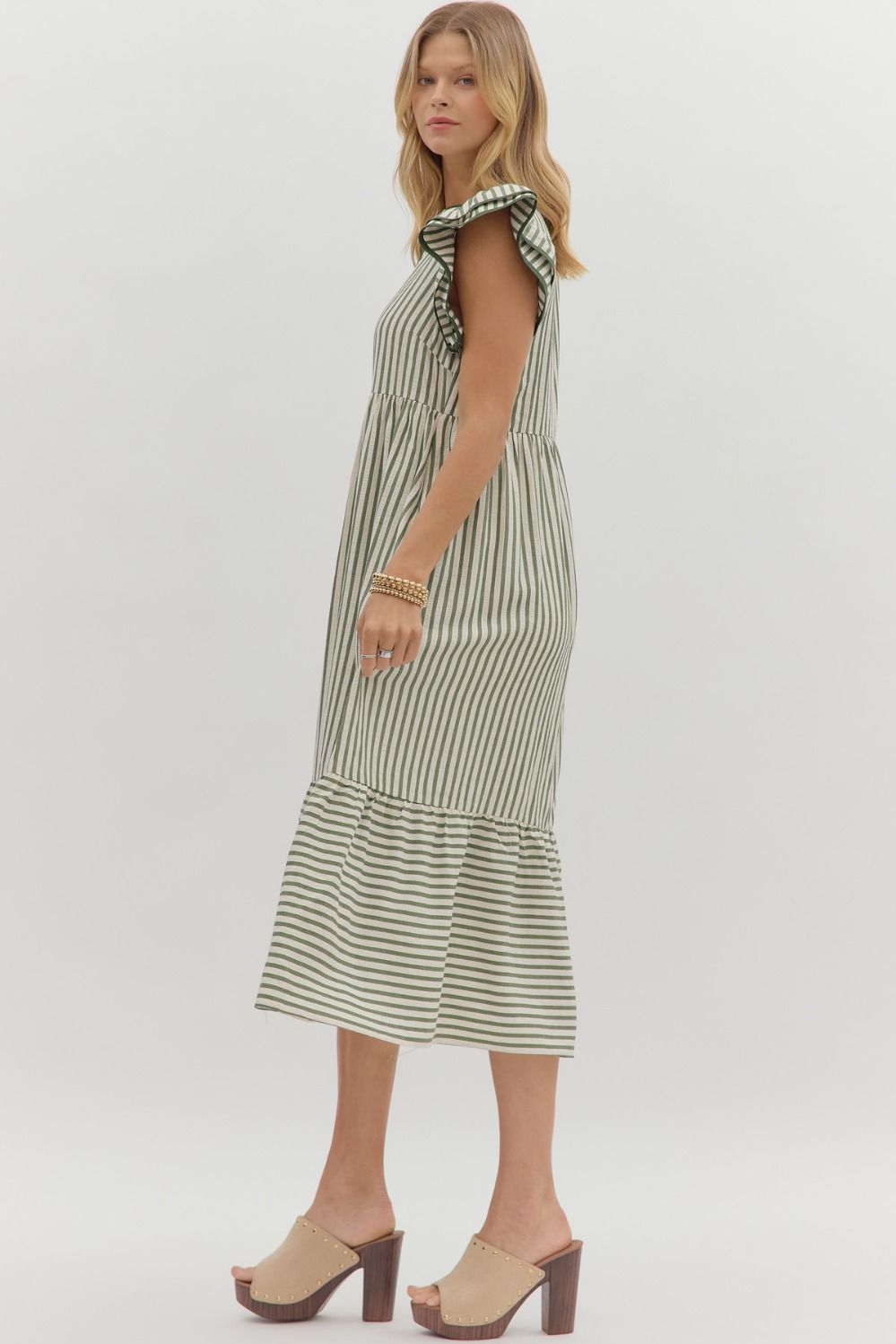 D26444 Textured Stripe Pattern Dress