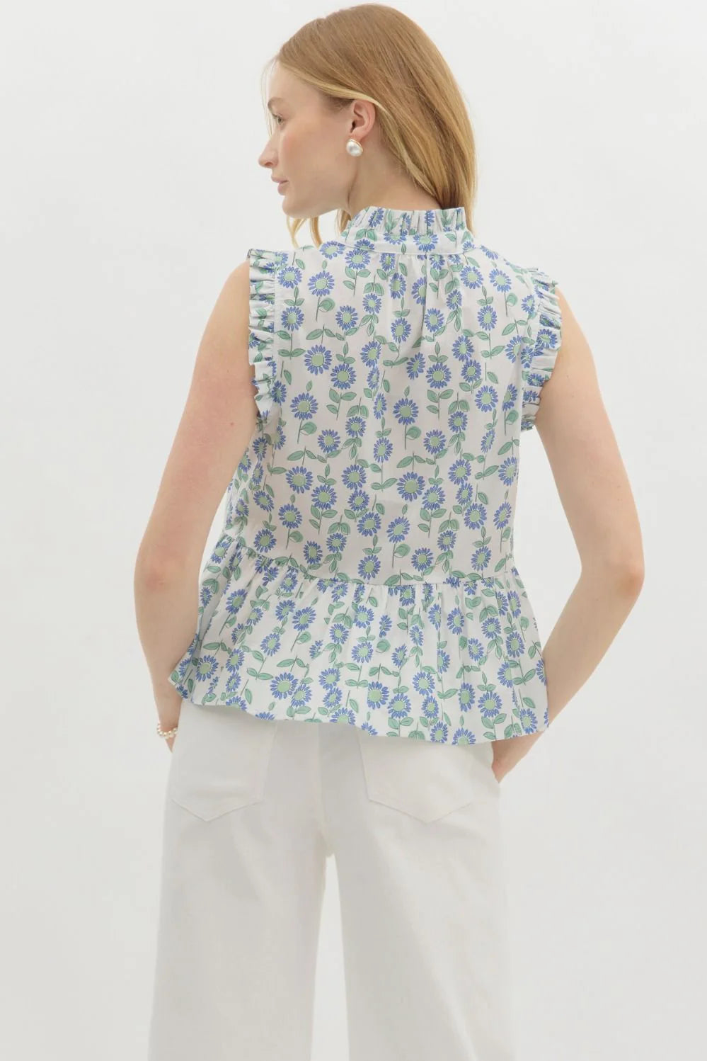T26477 Floral Sleeveless Top
