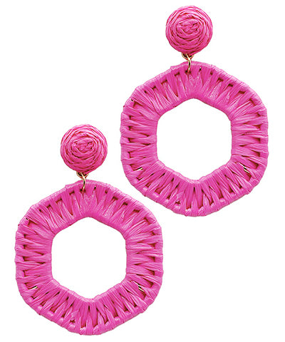 EP48593 Wrapped Raffia Earrings