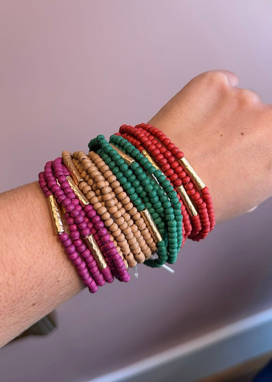 TB1174 Colored Beaded Bracelets
