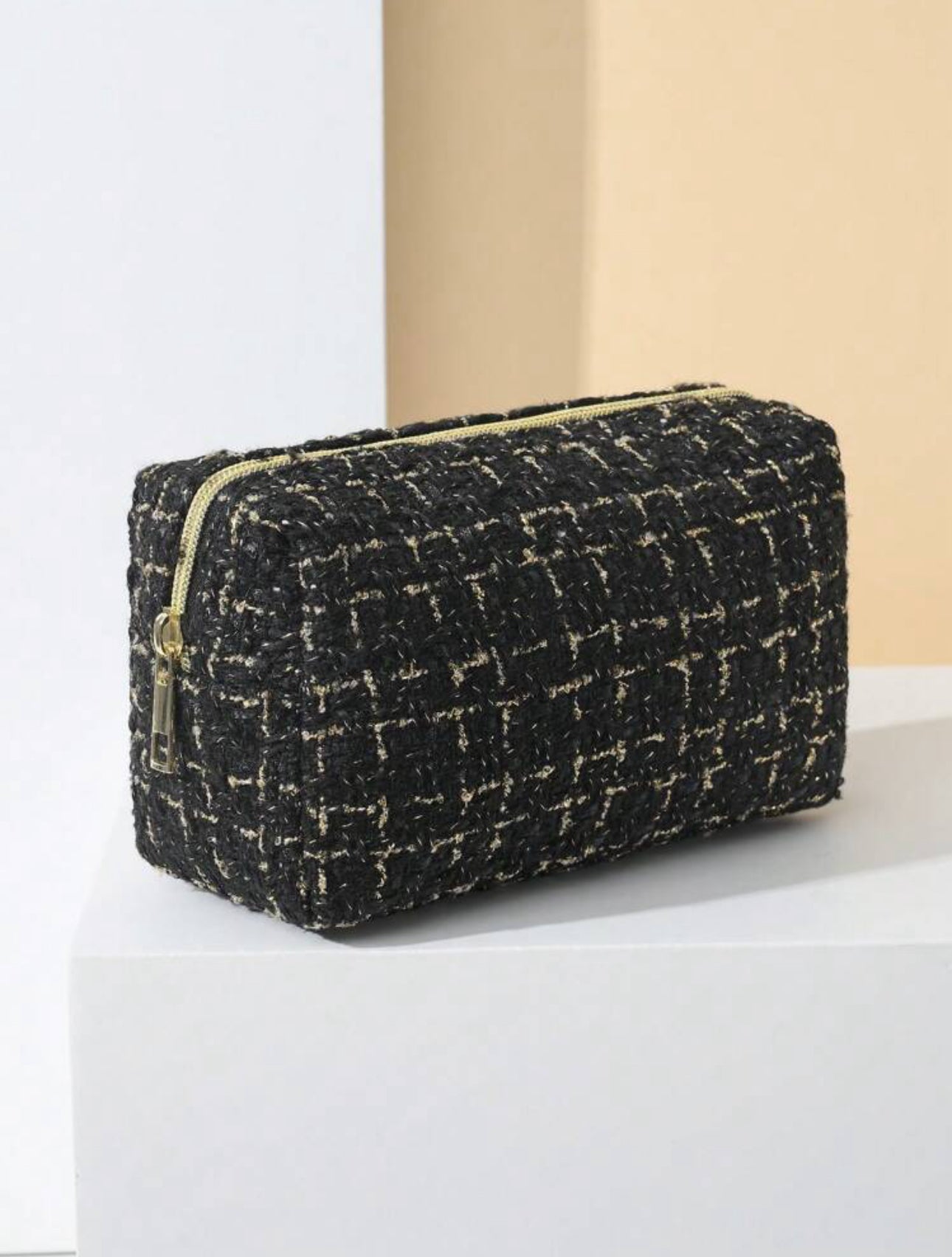 B23112 Tweed Makeup Bag