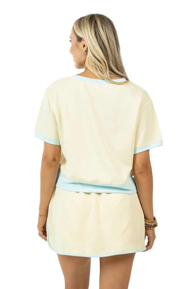 Yellow and Blue Skort Set