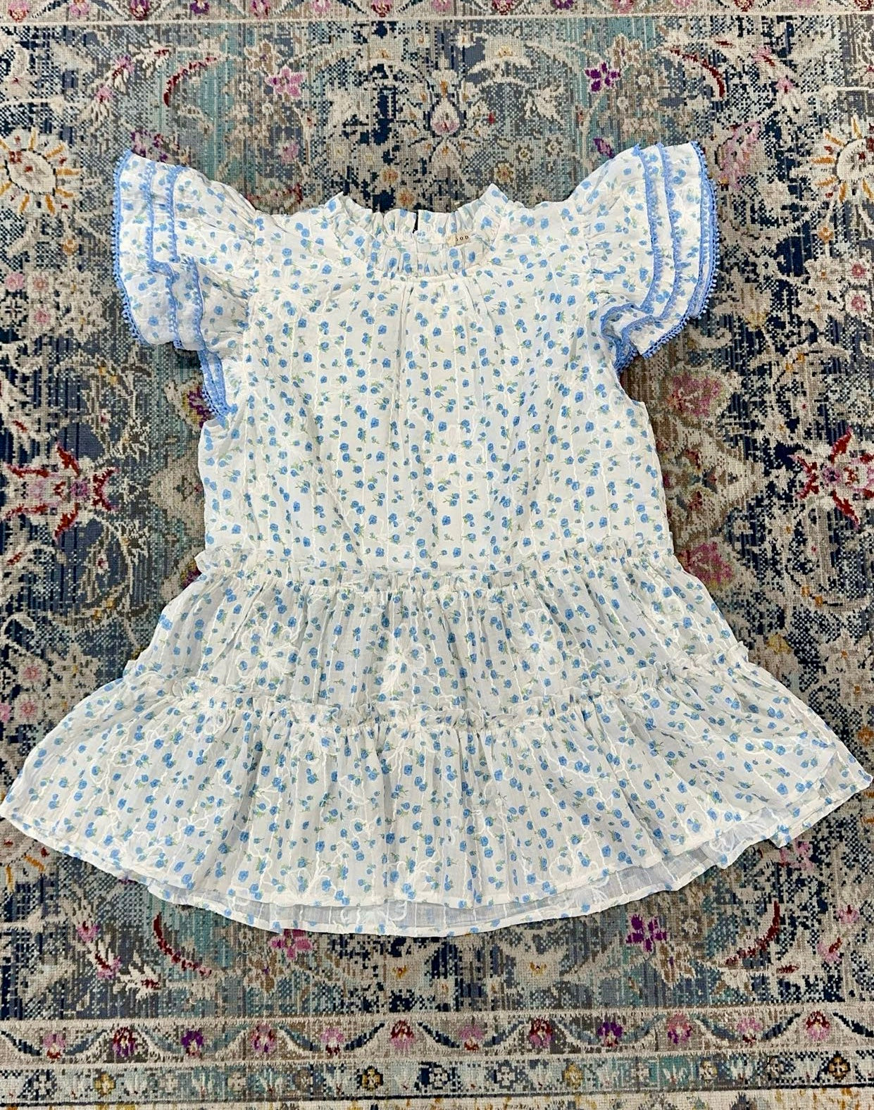G13133 Printed Babydoll Top