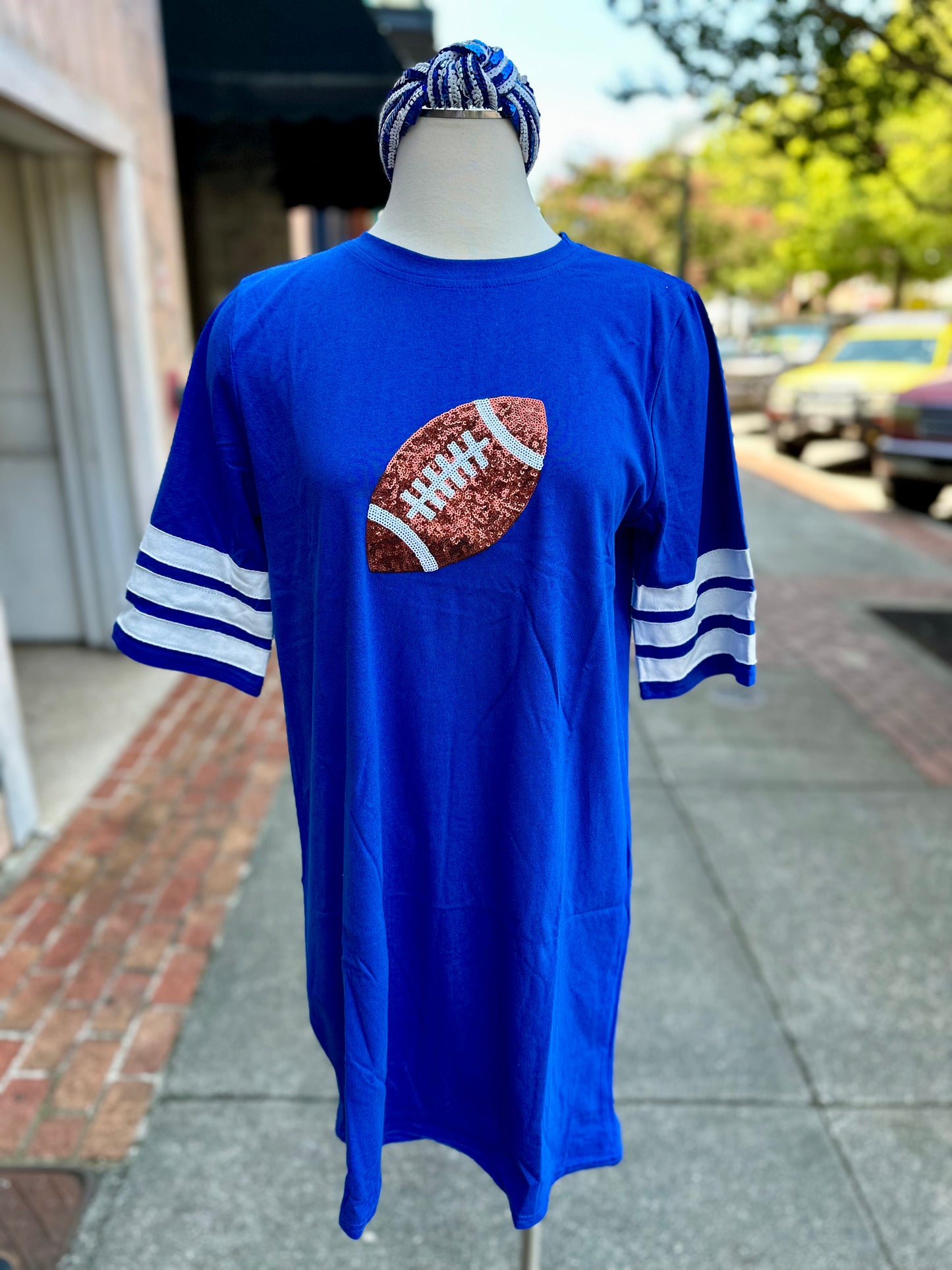 SY6691 Game Day Football Patch Dress