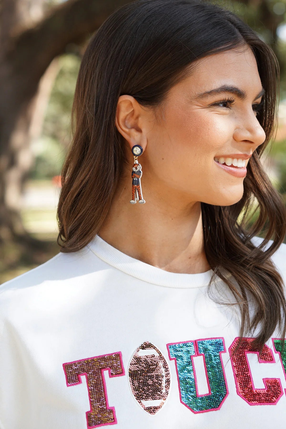 Auburn Aubie The Tiger Resin Mascot Earrings